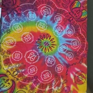 Harley-Davidson Rainbow Tie-Dye Bandana Scarf with Paisley Motif